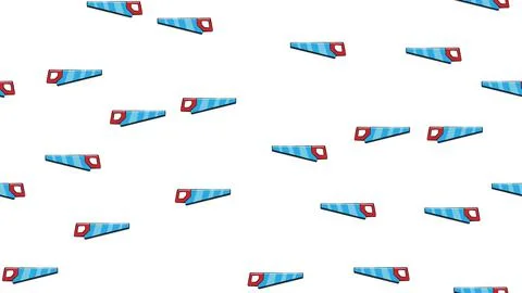 Texture, seamless abstract pattern of building sharp metallic blue and red ha Stock Illustration