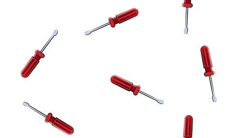 Texture, seamless abstract pattern of construction metal plastic red screwdri Stock Illustration