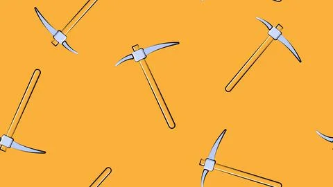 Texture, seamless abstract pattern from construction miner's pickaxe with a w Stock Illustration