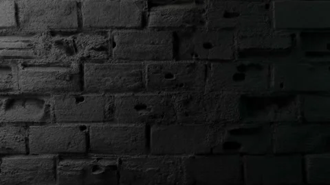 Texture seamless loop 4K background concept black brick wall background in dark Stock-Footage 230468689