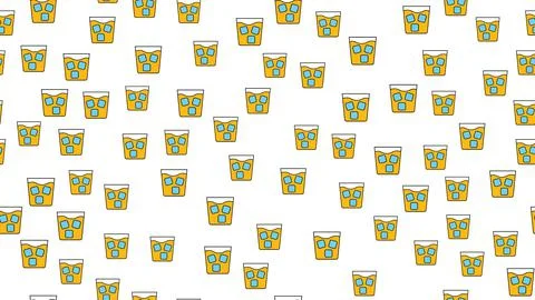 Texture seamless pattern of beautiful good tasty refreshing alcoholic drinks  Stockillustratie
