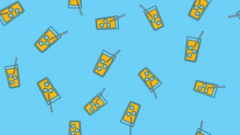 Texture seamless pattern of beautiful nice tasty refreshing alcoholic drinks  Stock Illustration