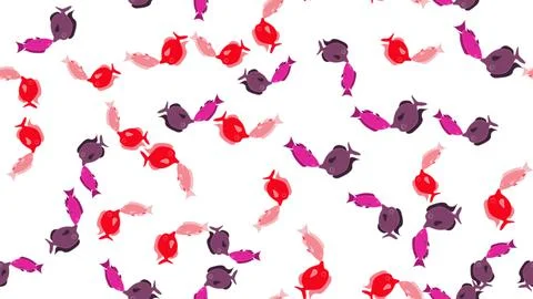 Texture seamless pattern with kissing love bright festive kind children's rom Stock Illustration