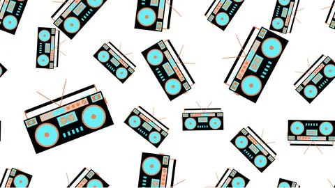 The texture is a seamless pattern from the retro music of the old antique hip Stock Illustration