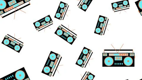 The texture is a seamless pattern from the retro music of the old antique hip Stock Illustration