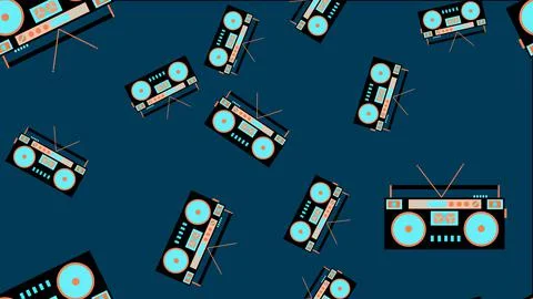 The texture is a seamless pattern from the retro music of the old antique hip Stock Illustration