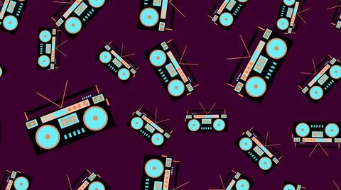 The texture is a seamless pattern from the retro music of the old antique hip Stock Illustration