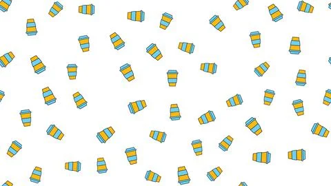 Texture seamless pattern from a set of beautiful nice tasty refreshing coffee イラスト素材