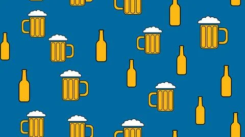 Texture seamless pattern from a set of rare good tasty refreshing alcoholic d Stock Illustration