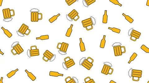 Texture seamless pattern from a set of vintage good tasty refreshing alcoholi Stock Illustration