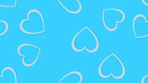 Texture, seamless pattern of white 3d volumetric hearts cut out of paper with 스톡 일러스트