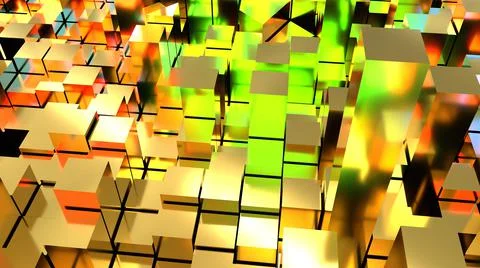 Texture with sharp golden elements and multicolored highlights.  Stockillustratie