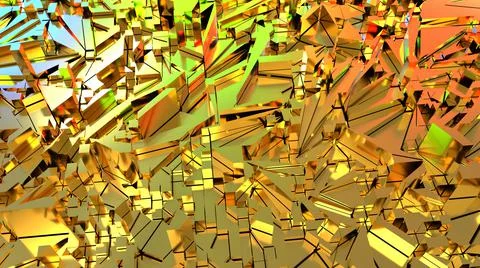 Texture with sharp golden elements and multicolored highlights.  Stock Illustration