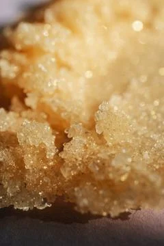 The texture of a shining scrub close-up. Stock Photos