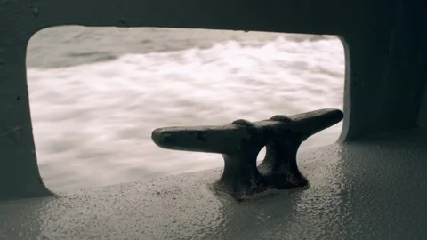 Texture - Ship Tie Down Cleat Stock Footage 91202354