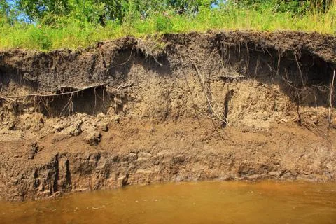 The texture of the shore with a vertical surface Stock Photos