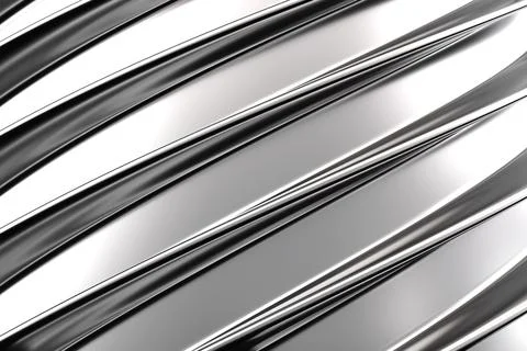 Texture of silver wall metal sheet with wave surface. Metallic plate Stock Illustration