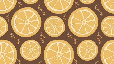 Texture with sketches of oranges Stock Footage 93300234