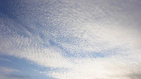 Texture sky clouds sunset light cloudscape horizon fluffy Stock Footage 129313032