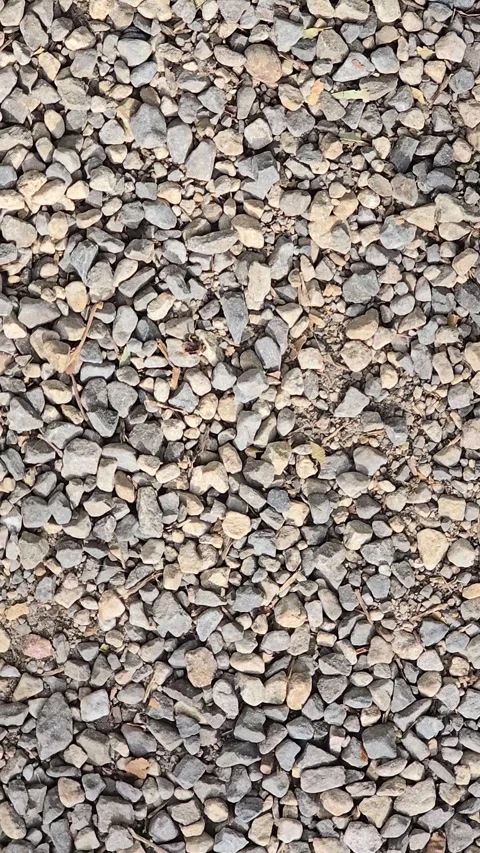 Texture of small gray and beige gravel and crushed stone Stock Footage 341902588