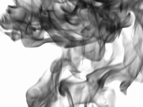 Texture smoke on a white background Stock Photos