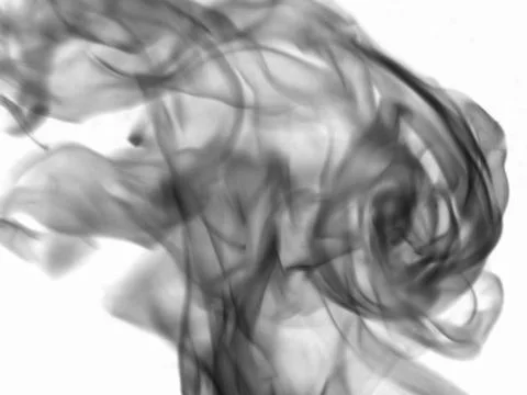 Texture smoke on a white background Stock Photos