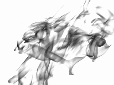Texture smoke on a white background Stock Photos