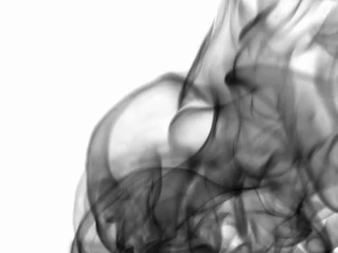 Texture smoke on a white background Stock Photos