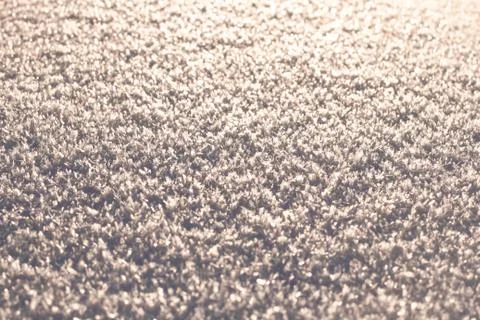Texture of snow glitters in sun pattern. Christmas, new year, morning before Stock Photos