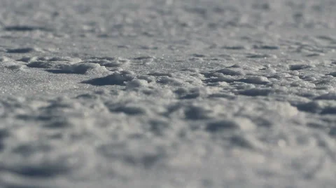 The texture of the snow in strong winds. Close-up. Stock Footage 61709278