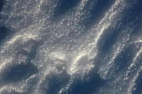 The texture of the snow surface Stock Photos