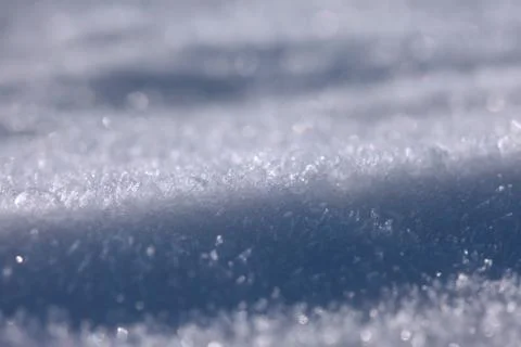 The texture of the snow surface Stock Photos