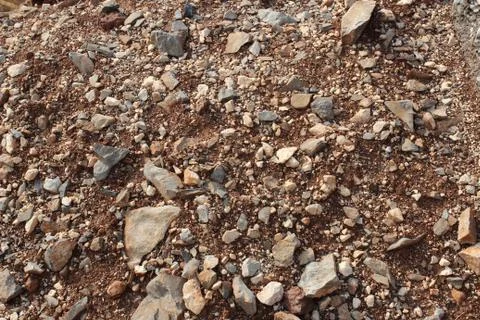 The texture of the soil with stones Stock Photos