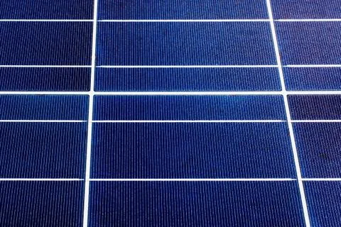 Texture of a solar panel closeup Stock Photos