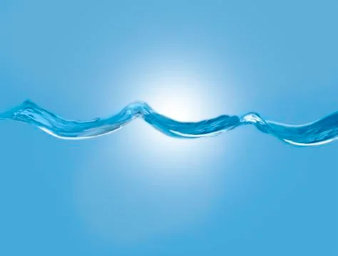 The texture, the splash of waves on a blue background Stock Photos