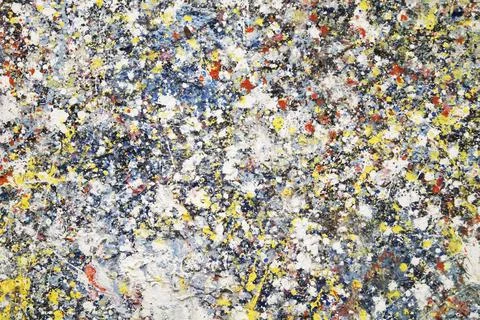Texture splashed drops of paint on canvas Stock Photos