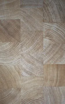 Texture of square end grain cutting board Stock Photos