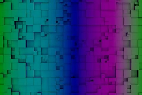 Texture of square tiles of different sizes. 3d render Stock Illustration