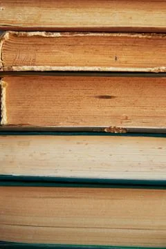 The texture is a stack of old books Stock Photos
