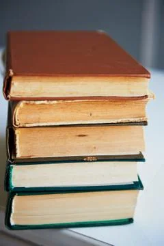 The texture is a stack of old books Foto stock