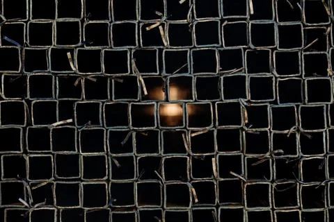Texture of stainless steel rectangular bars of metal Stock Photos