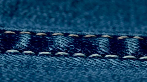Texture, stitching on denim Stock Footage 221639544