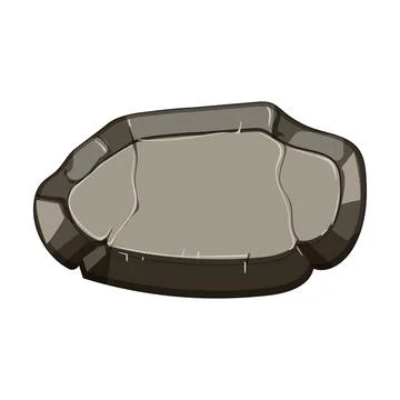 Texture stone button cartoon vector illustration Stock Illustration