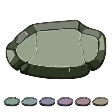 Texture stone button cartoon vector graphic イラスト素材