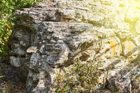 The texture of the stone close-up with streaks. Stock Photos