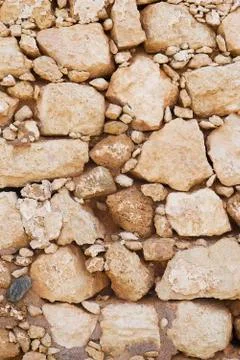 The texture of the stone fence. Stock Photos