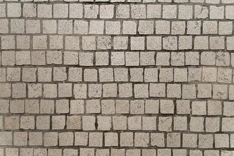 Texture of stone gray mosaic for paths and garden Stock Photos