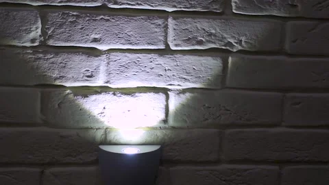 Texture of the stone in the interior design. brickwork with illumination Stock Footage 91442719