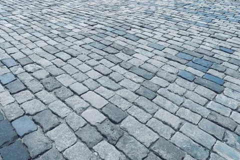 The texture of a stone old pavement with a perspective. 写真素材