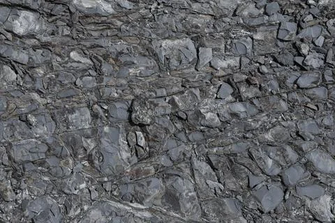 The texture of the stone surface of the mountain with minerals in monochrome  Stock Photos